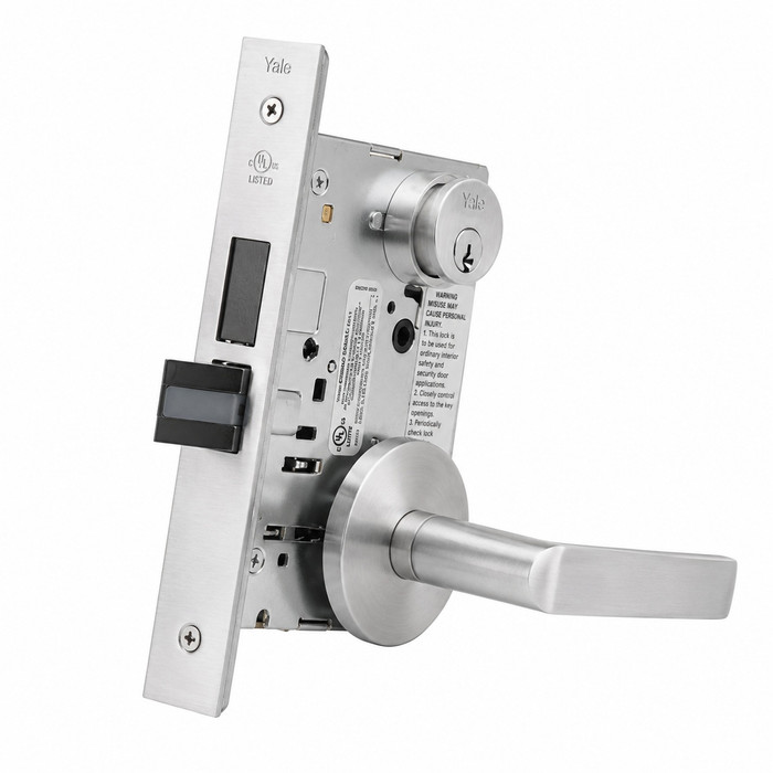 Yale 8807FL Grade 1Entry Mortise Lock, Monroe Lever