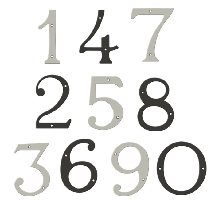 Deltana RN4 4" Numbers, Solid Brass