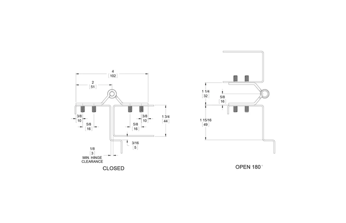 Pemko Markar FS3502 Series 12 Gauge Full Surface Continuous Hinge with 900 lb Load Capacity