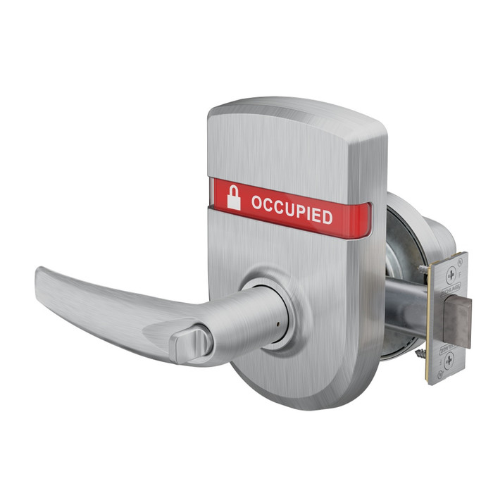 Schlage ND44 - Grade 1 Hospital Privacy Cylindrical Lock, Non-Keyed, Exterior Indicator "VACANT/OCCUPIED"