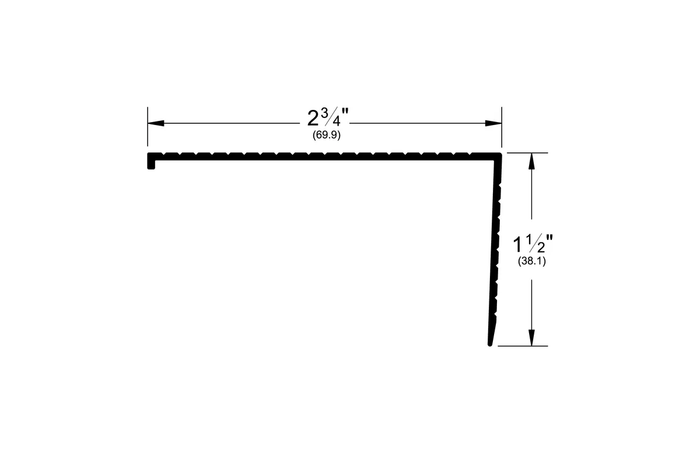 Pemko 326 Series L-Shaped Sill Nosing 2-3/4"; x 1-1/2"; with UL 4L10 Fire Rating