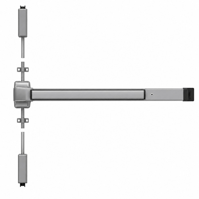 Von Duprin 2227 Series - 4 ft Wide Stile Pushpad Surface Vertical Rod Exit Device