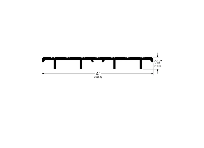 Pemko 2364 Series Fire-Rated Carpet Separator Threshold 4"; Width with UL 10C Certification
