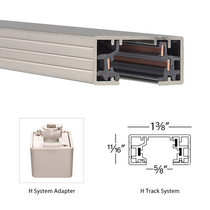 WAC Lighting H Track End Cap Track Component