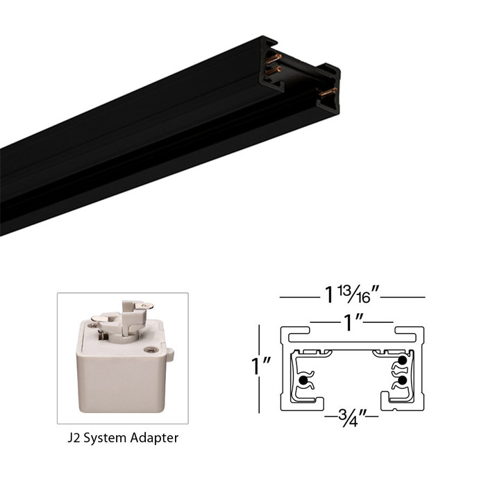 WAC Lighting J Track 2-Circuit X Connector Track Component