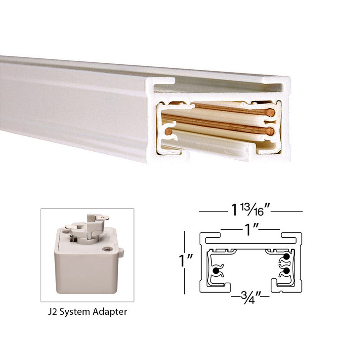WAC Lighting J Track 2-Circuit I Connector Track Component