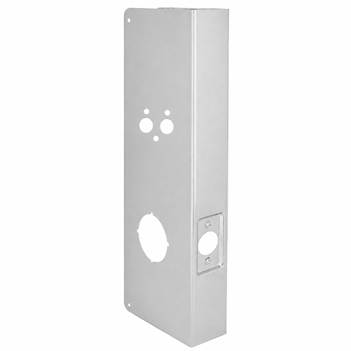 Don-Jo 5100 CW Wrap Around Plate 5-1/8" x 15" for Electronic Locks, 2-3/4" Backset, 1-3/4" Door