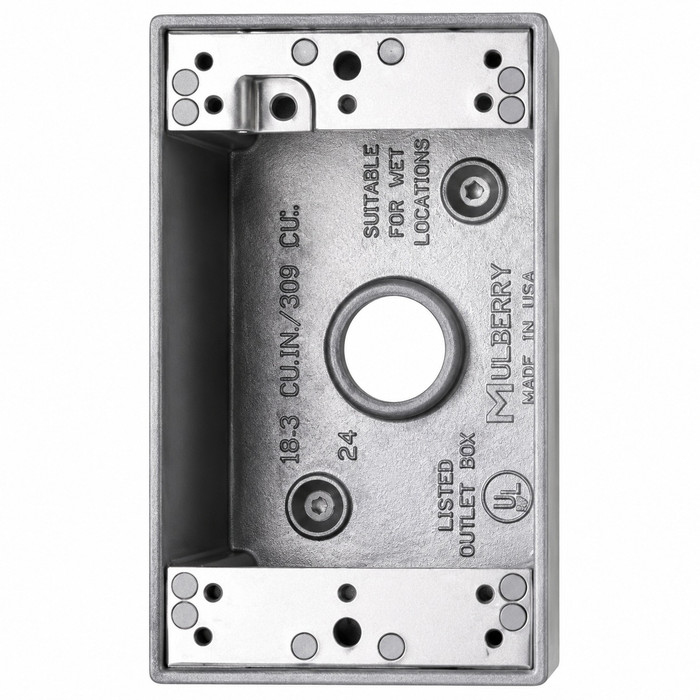 Alarm Controls System Accessories - 30203 Single Gang Back Box, Surface Mount, Weatherproof