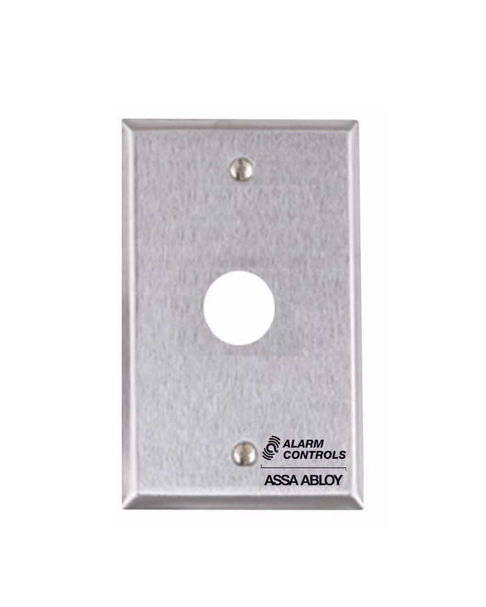 Alarm Controls RP Series - PlainRemote Plates - RP-20, RP-21, RP-22, RP-23 Single Gang, Stainless Steel Wall Plate