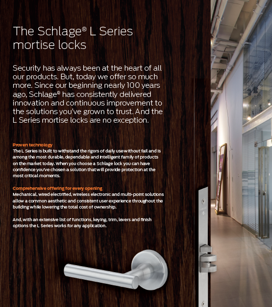 Schlage L9050 - Entrance/Office 07 Lever Mortise Lock - Grade 1 Non-Deadbolt Function Single Cylinder Keyed Lever Lock, Indicator with Text, Interior Indicator "Locked/Unlocked"