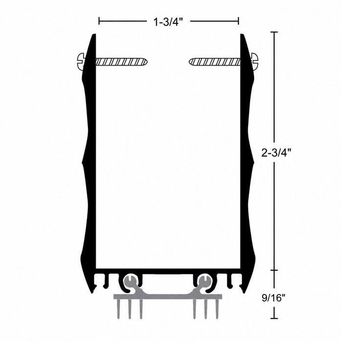 NGP 99TA Extended Door Shoe with Thermoplastic Insert - Anodized Aluminum Construction