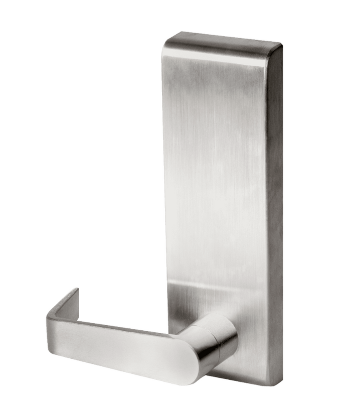 Hager 47BE 4700 Series Exit Trim, Blank Escutcheon, Steel Body, Zinc Withnell Lever, Non-Handed
