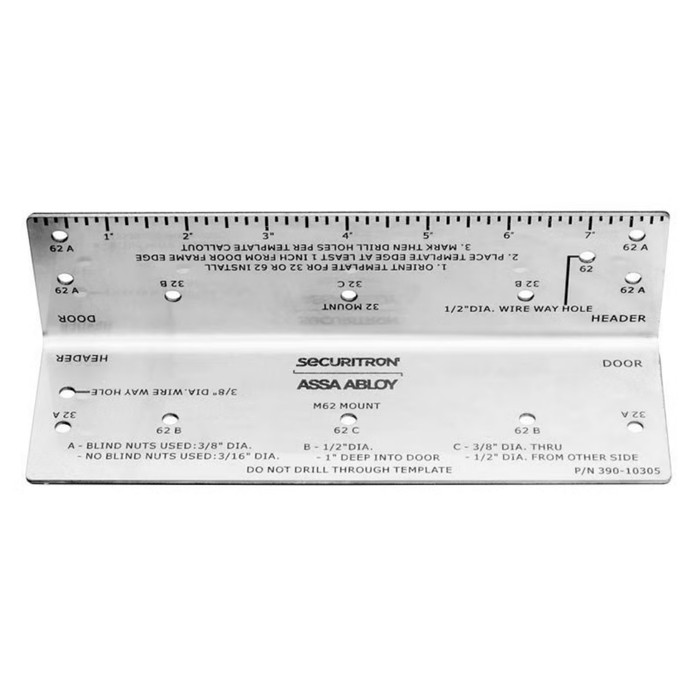 Securitron MTK-32/62 Metal Marking Template