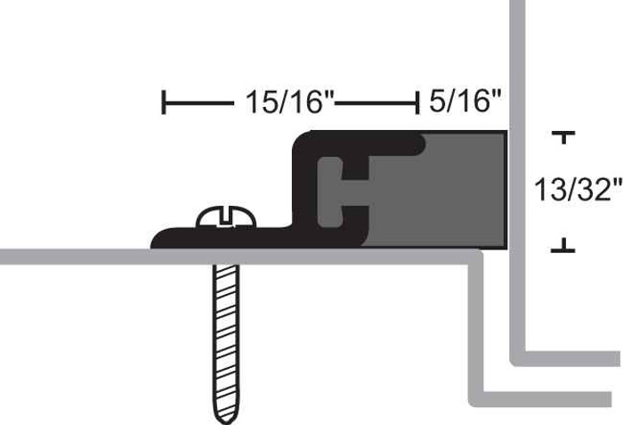 NGP 122NDKB Neoprene Sponge Seal, Dark Bronze Finish