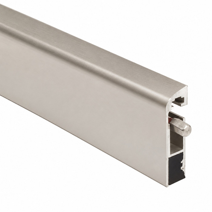 NGP 220WHA Anodized Aluminum Automatic Door Bottom with Nylon Brush Seal