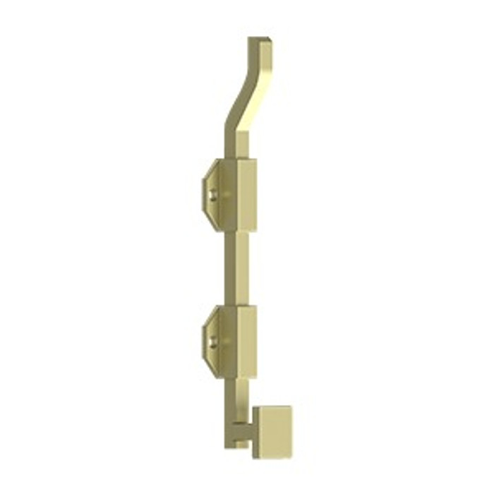 Deltana FPGM10 10" Modern Offset Surface Bolt with Offset, Heavy Duty, Solid Brass