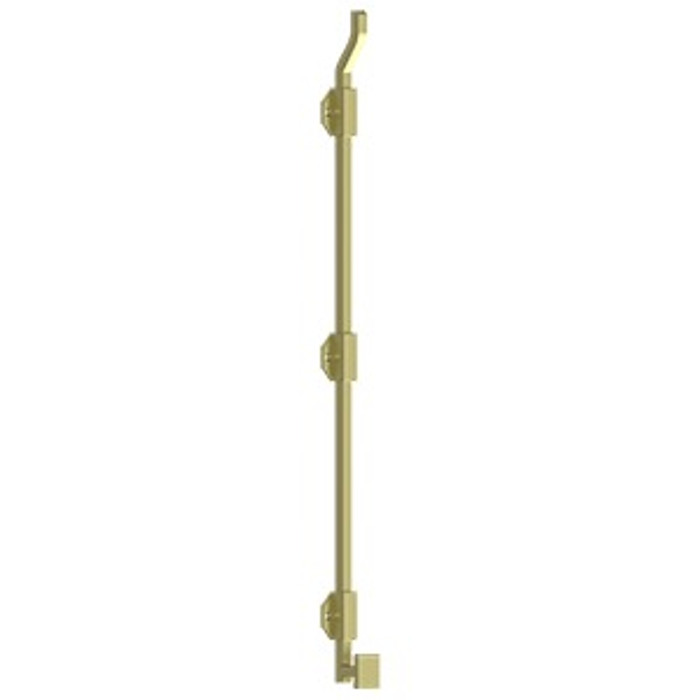 Deltana FPGM26 26" Modern Offset Surface Bolt with Offset, Heavy Duty, Solid Brass