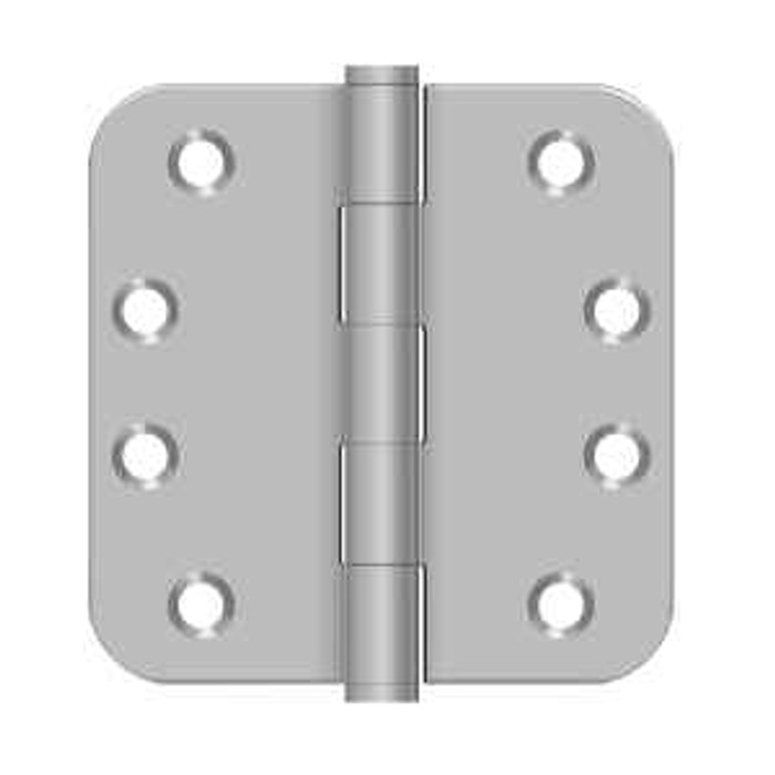Deltana Deltana SS44R5-R 4" x 4" x 5/8" Radius Corner Hinge, Residential, Stainless Steel (Pair) DEL-SS44R5-R