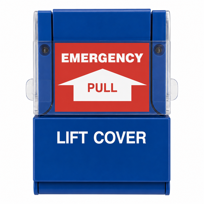 RCI 9 Series Emergency Pull Station with Integrated Alarm - Blue Single Gang Mount
