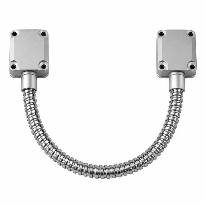 RCI Heavy-Duty Flex Door Loop with 16-Conductor Capacity - 24" Silver Electronic Access Control Wire Transfer