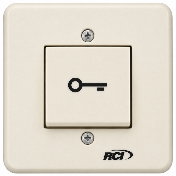 RCI 909 Series Flush Mount Momentary Rocker Switch 250VAC 10A with Beige Finish