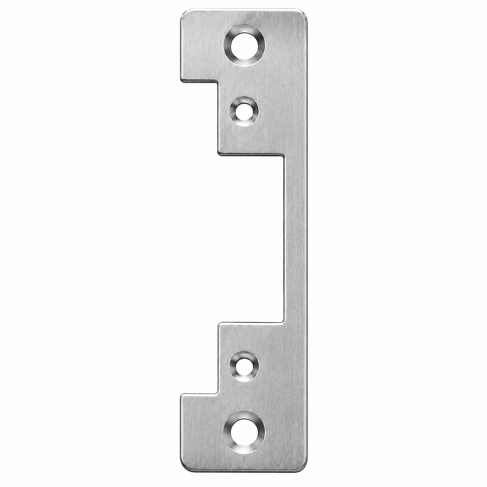 RCI Electric Strike Faceplate 1-7/16" x 7-15/16" Round Corners for 4 and 7 Series Satin Stainless Steel