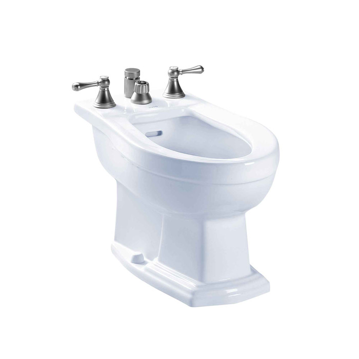 TOTO Clayton Deck Mount Vertical Spray Flushing Rim Bidet TOTO Clayton Deck Mount Vertical Spray Flushing Rim Bidet
