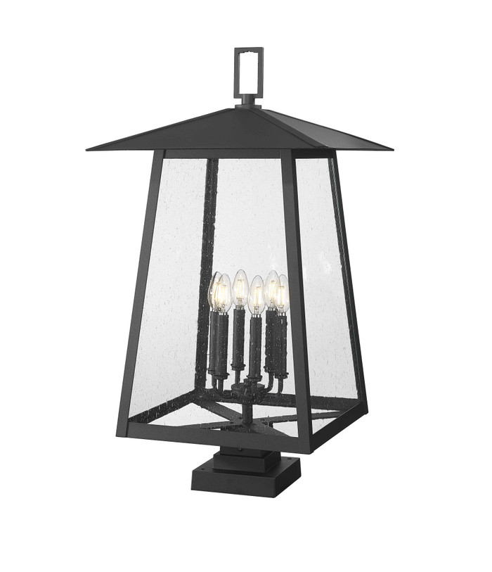 Z-Lite 5015PHXXLS-SQPM Rainer Collection 6-Light Outdoor Pier Mounted Light Fixture