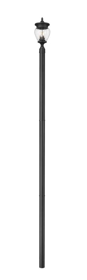 Z-Lite 5016PHMR-5009P120 Davina Collection 3-Light Outdoor Post Mounted Light Fixture