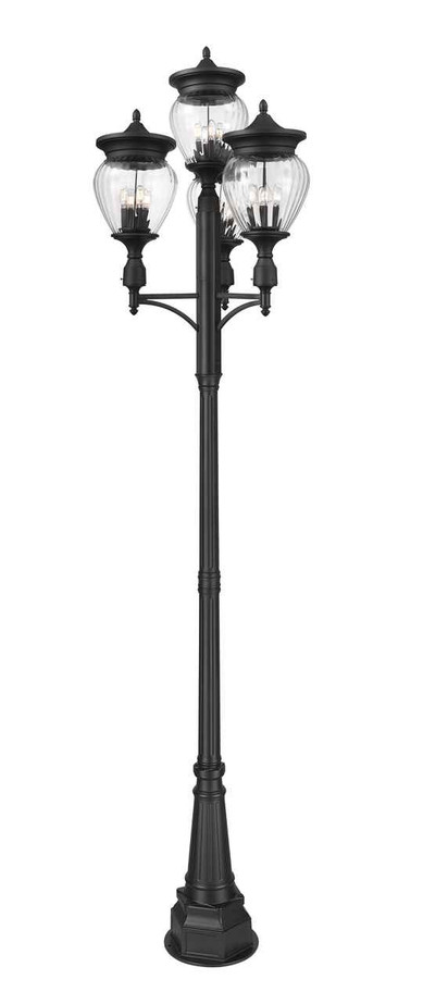 Z-Lite 5016PHBR-4-564P Davina Collection 4-Light Outdoor Post Mounted Light Fixture