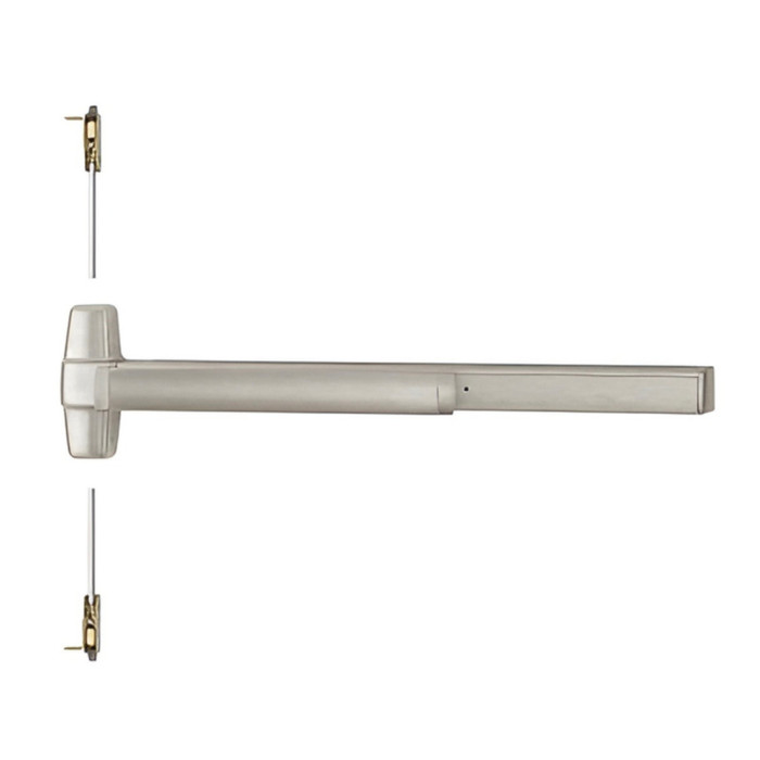 Von Duprin 9947WDC Series - 4 ft Grooved Case Wide Stile Concealed Vertical Rod Exit Device for Wood Doors