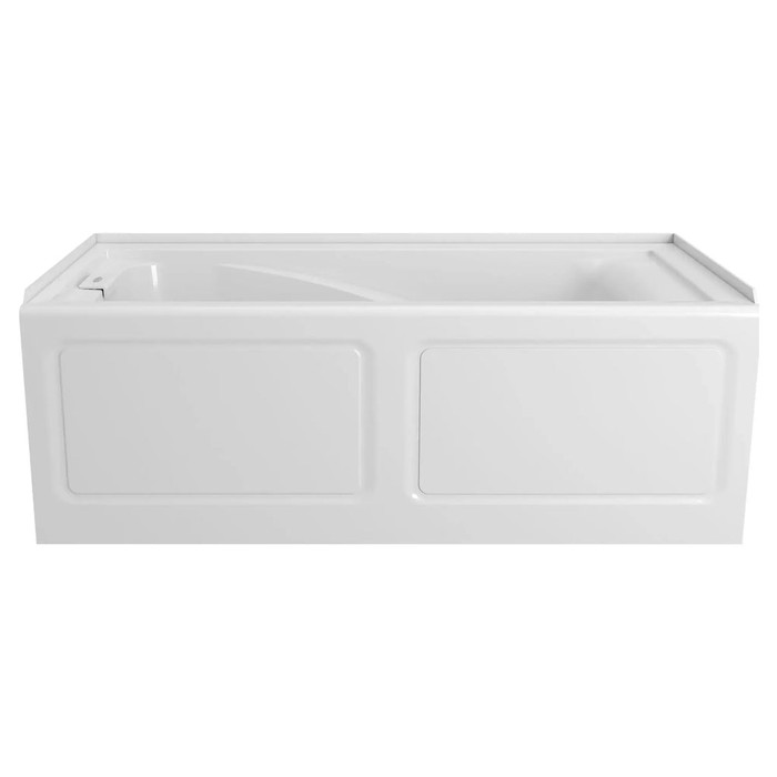 American Standard Evolution 60 x 32-Inch Deep Soak Integral Apron Bathtub Left-Hand Outlet With EverClean Hydromassage System - AMS-2425VC-LHO