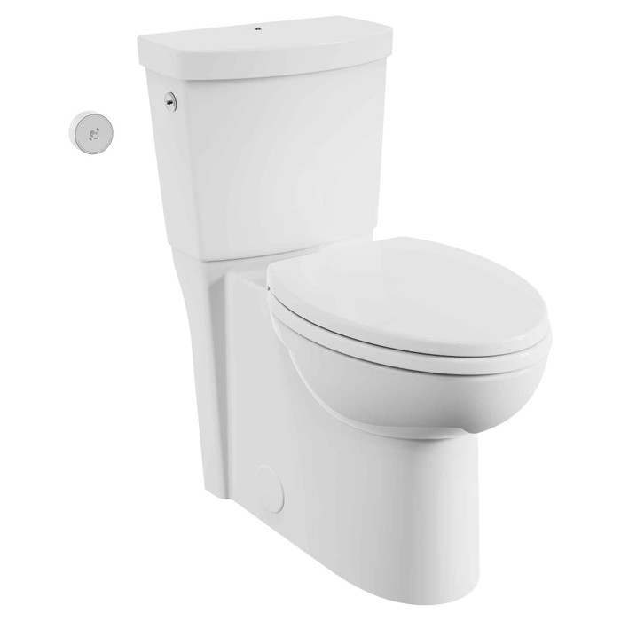 American Standard Cadet Touchless Chair Height Elongated Skirted Toilet with Seat and Locking Device - AMS-2989769