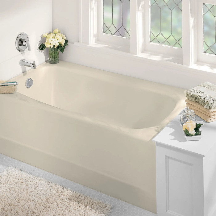 American Standard Cambridge 60 Inch by 32 Inch Integral Apron Bathtub with Left Drain and Tub Cover - AMS-2460002TC