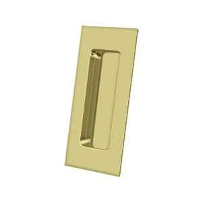 Deltana Deltana FP40 Flush Pull, Rectangular, Heavy-Duty, 4" x 1-7/8" x 7/16", Solid Brass DEL-FP40