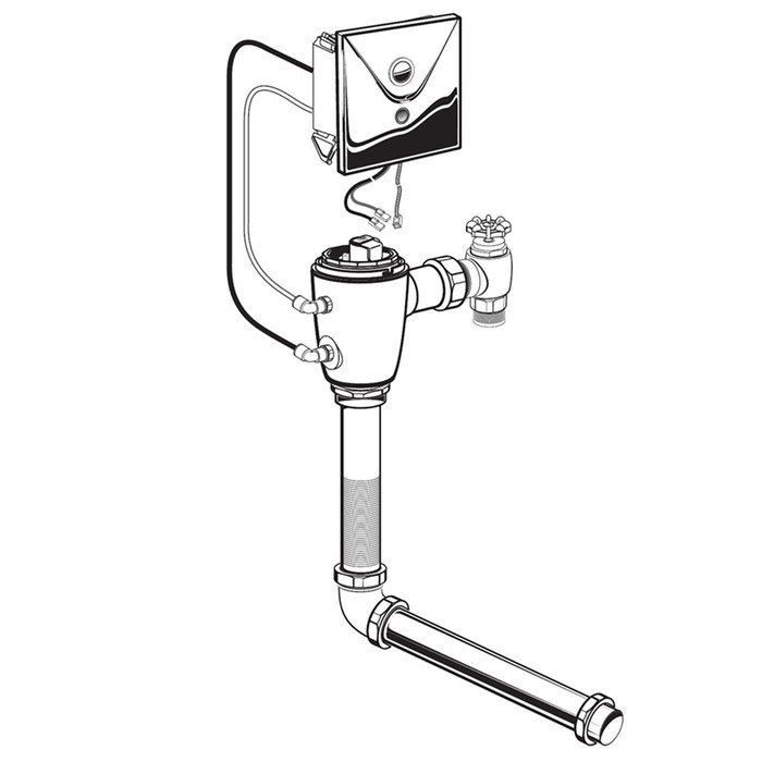 American Standard Ultima Selectronic Concealed Toilet Flush Valve, Base Model, Piston-Type, 1.1 gpf/4.2 Lpf - AMS-606B212
