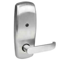 Dormakaba Dormakaba InSync Battery Operated ASM Mortise Lock, Utility Mortise, No Deadbolt, Common, Continental Lever, Left Hand, Satin Chrome RMB220C-26D