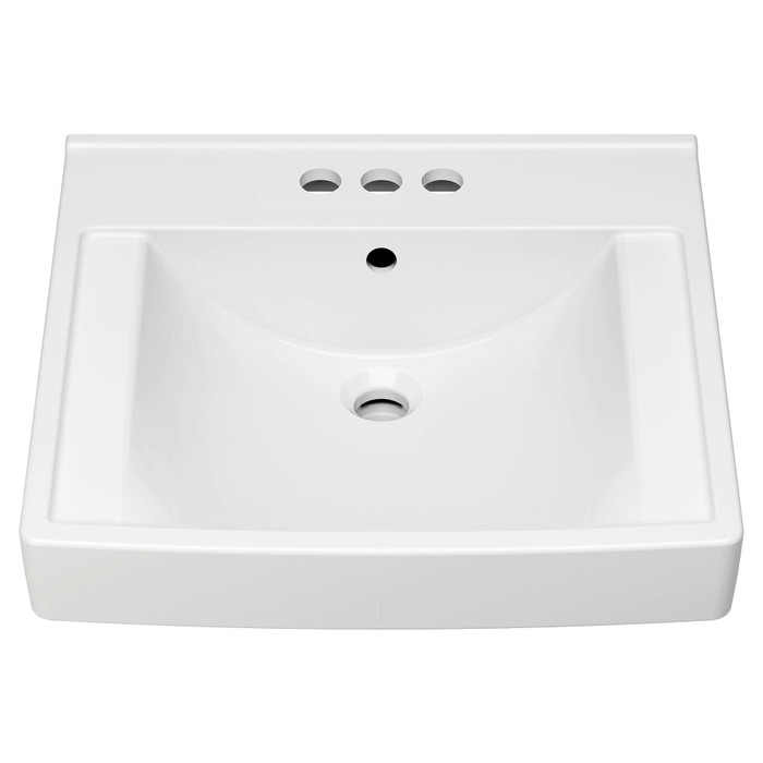 American Standard Decorum 21 x 20-1/4-Inch (533 x 514 mm) Wall-Hung EverClean Sink With 4-Inch Centerset - AMS-9134004EC