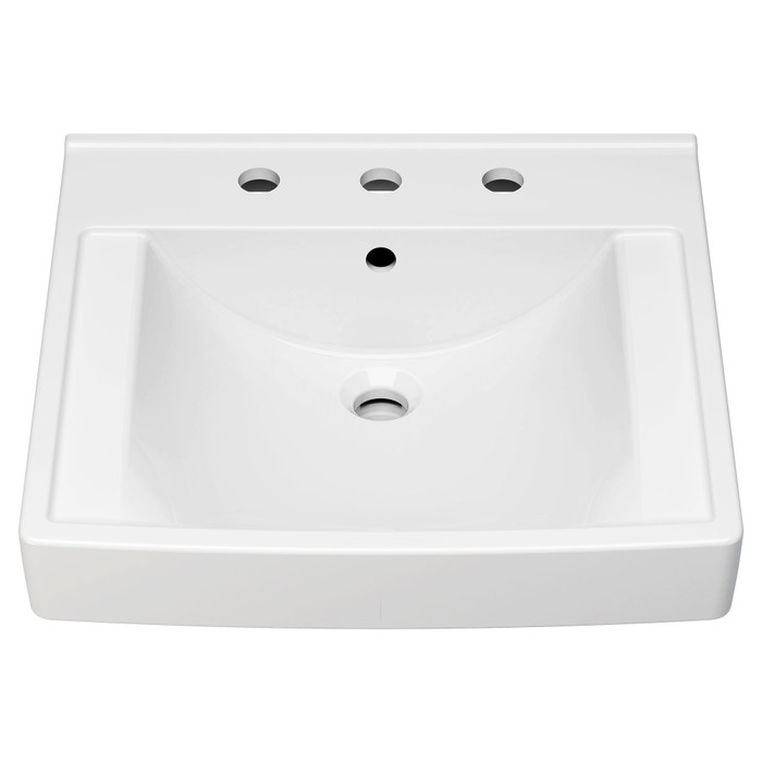 American Standard Decorum 21 x 20-1/4-Inch (533 x 514 mm) Wall-Hung EverClean Sink With 8-Inch Widespread - AMS-9134008EC