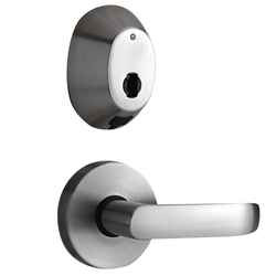 Dormakaba Dormakaba InSync Battery Operated Interconnected Cylindrical Latch and Deadbolt Lock, Unit, Electronic RFID Keys, Gala Lever, Left Hand DOR-RI6200G