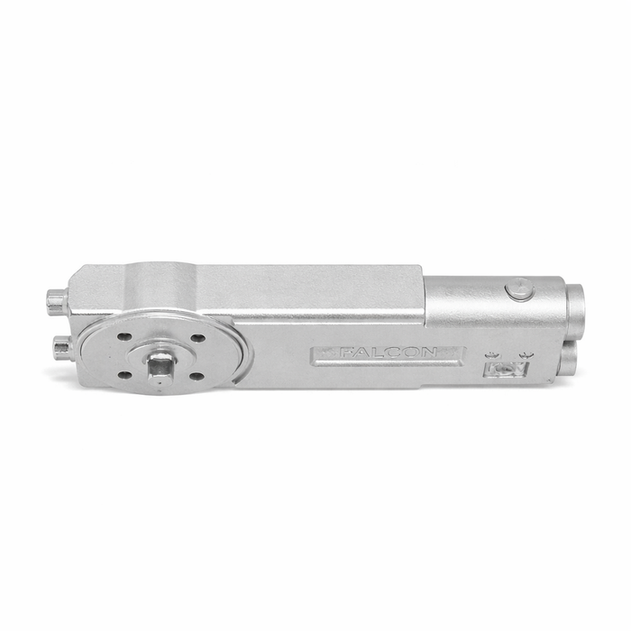 Falcon OHC100A Series Overhead Concealed Door Closer Body Assembly – Aluminum Painted finish, side profile view