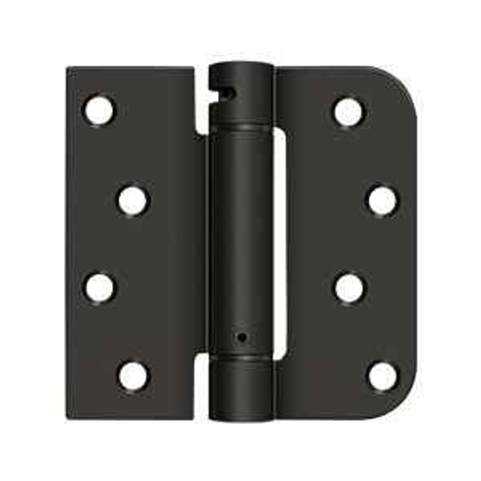 Deltana Deltana DSH4SR5 Single Action Spring Hinge (Pair), 4" x 4" x 5/8" Radius x Square, Steel, UL Listed DEL-DSH4SR5