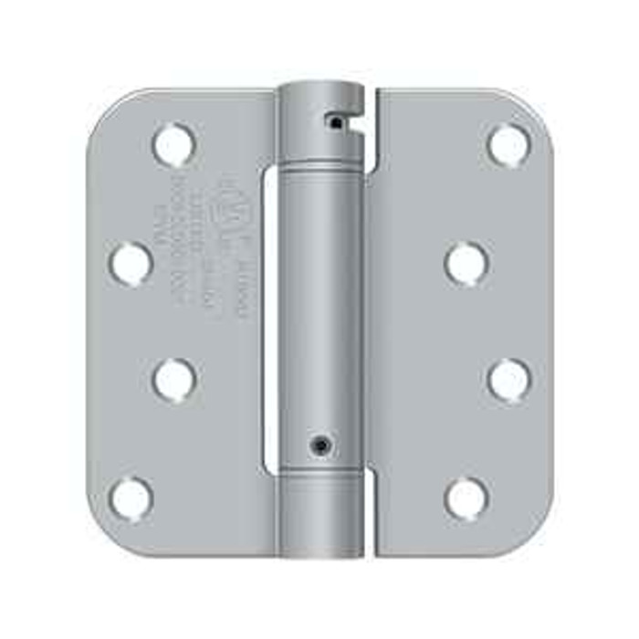 Deltana Deltana DSH4R5T Single Action Spring Hinge (Pair), 4" x 4" x 5/8" Radius Corner, Steel, TT, UL Listed DEL-DSH4R5T