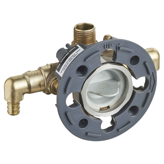 American Standard Flash Shower Rough-In Valve With PEX Inlet Elbows/Universal Outlets With Screwdriver Stops for Crimp Ring System - AMS-RU107ESS