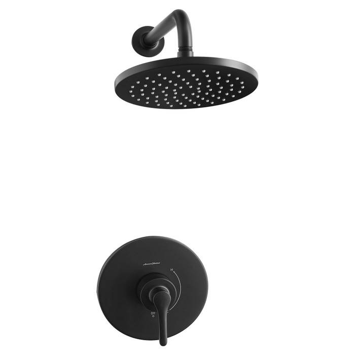 American Standard Studio S 1.8 gpm/6.8 L/min Shower Trim Kit With Rain Showerhead, Double Ceramic Pressure Balance Cartridge With Lever Handle - AMS-TU105507