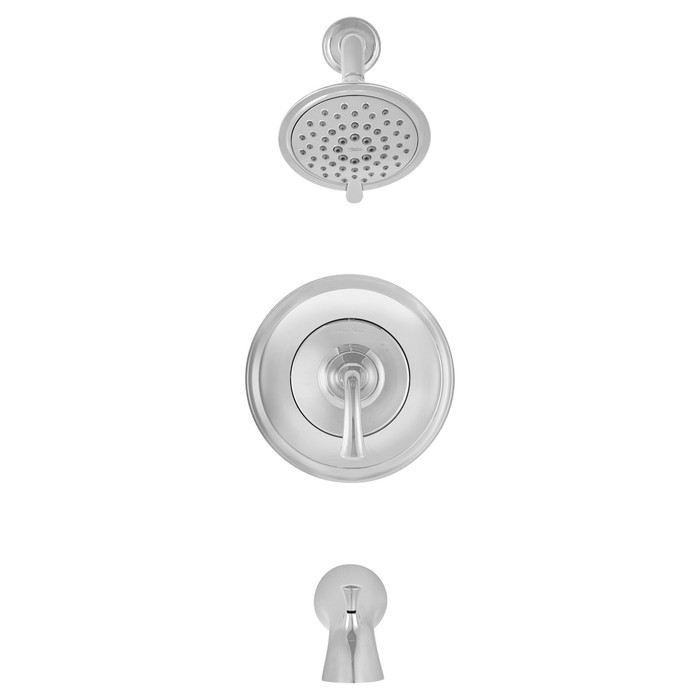 American Standard Patience 1.8 gpm/6.6 L/min Tub and Shower Trim Kit With Water-Saving 3-Function Showerhead, Double Ceramic Pressure Balance Cartridge With Lever Handle - AMS-TU106508