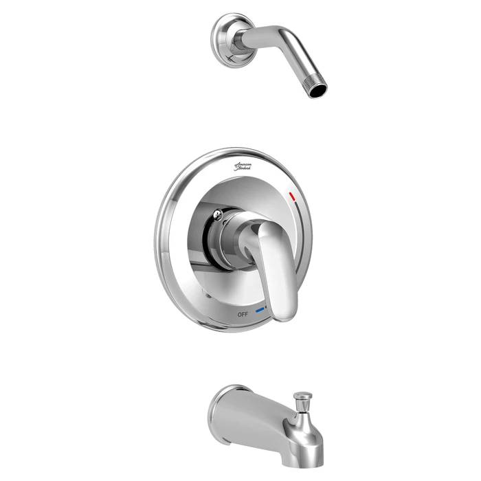 American Standard Colony PRO Tub and Shower Trim Kit Less Showerhead, Double Ceramic Pressure Balance Cartridge With Lever Handle - AMS-TU075508XH