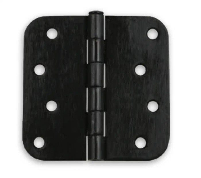 Delaney 4" x 4" Bulk Residential Hinges Exterior, 5/8" Radius, Non-Removable Pin (Pair)