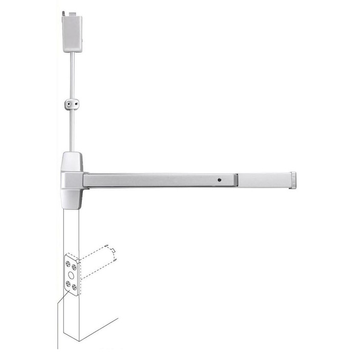 Copy of Orca OED56 Series Standard Duty Vertical Rod Exit Device, Less Bottom Rod, Aluminum Finish, Non-Handed