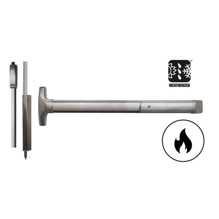 Detex 50xW Advantex Series Fire Rated 48" Weatherized Narrow Stile Surface Vertical Rod Exit Device